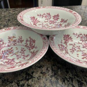 Set of 4 Singapore Bird Soup/Cereal Bowls by Johnson Brothers England